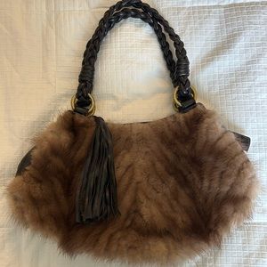 Baolo Masi Mink and Leather handbag